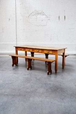 table ferme grande table vintage chine brocante concept store table de ferme rustique retro brut bois mobilier ancien