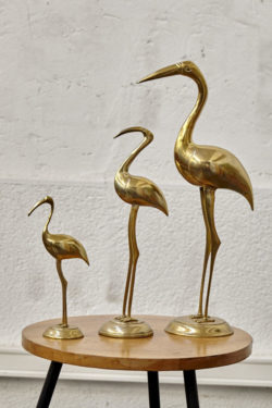 Trio d'ibis en laiton