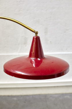 Lampadaire rouge italien vintage mobilier scandinave