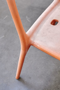 Chaise de jardin rouge vintage plastique ikea design scandinave