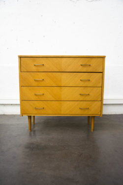 bois blond tiroirs pieds compas mobilier vintage commode enfilade meubles boutique