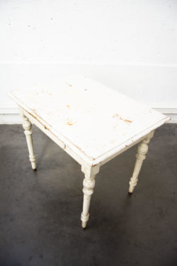 table blanche bois pieds compas mobilier vintage commode enfilade meubles boutique