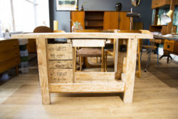etabli ancien pieds compas boutique commode bois