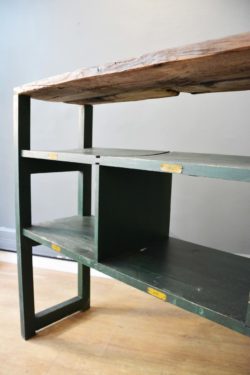 étagère console industrielle mobilier vintage pieds compas déco home scandinave