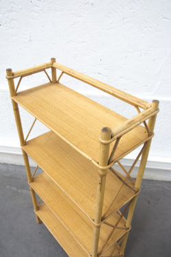 étagère rotin vintage mobilier pieds compas enfilade scandinave table bistrot chaise d'école