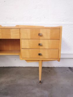 coiffeuse bureau vintage retro annees 50 lyon design bois laque pieds compas boutique laiton scandinave