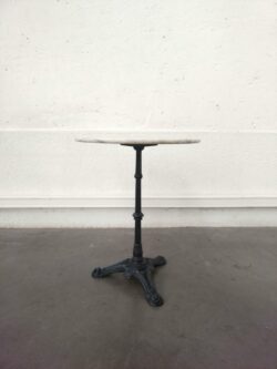 gueridon marbre table bistrot pied fonte design mobilier retro annees 50 vintage boutique lyon pieds compas restaurant