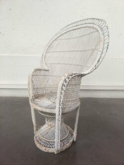 fauteuil emmanuelle fauteuil italien fauteuil rotin bambou bamboo retro design vintage brocante annees 50 mobilier vintage boutique lyon pieds compas