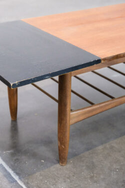 Table basse scandinave, enfilade, table en teck, coiffeuse scandinave, coiffeuse, meuble de métier, rotin