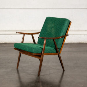 enfilade, meuble jiroutek, fauteuil boomerang, mobilier vintage, rotin vintage, console, meuble de campagne