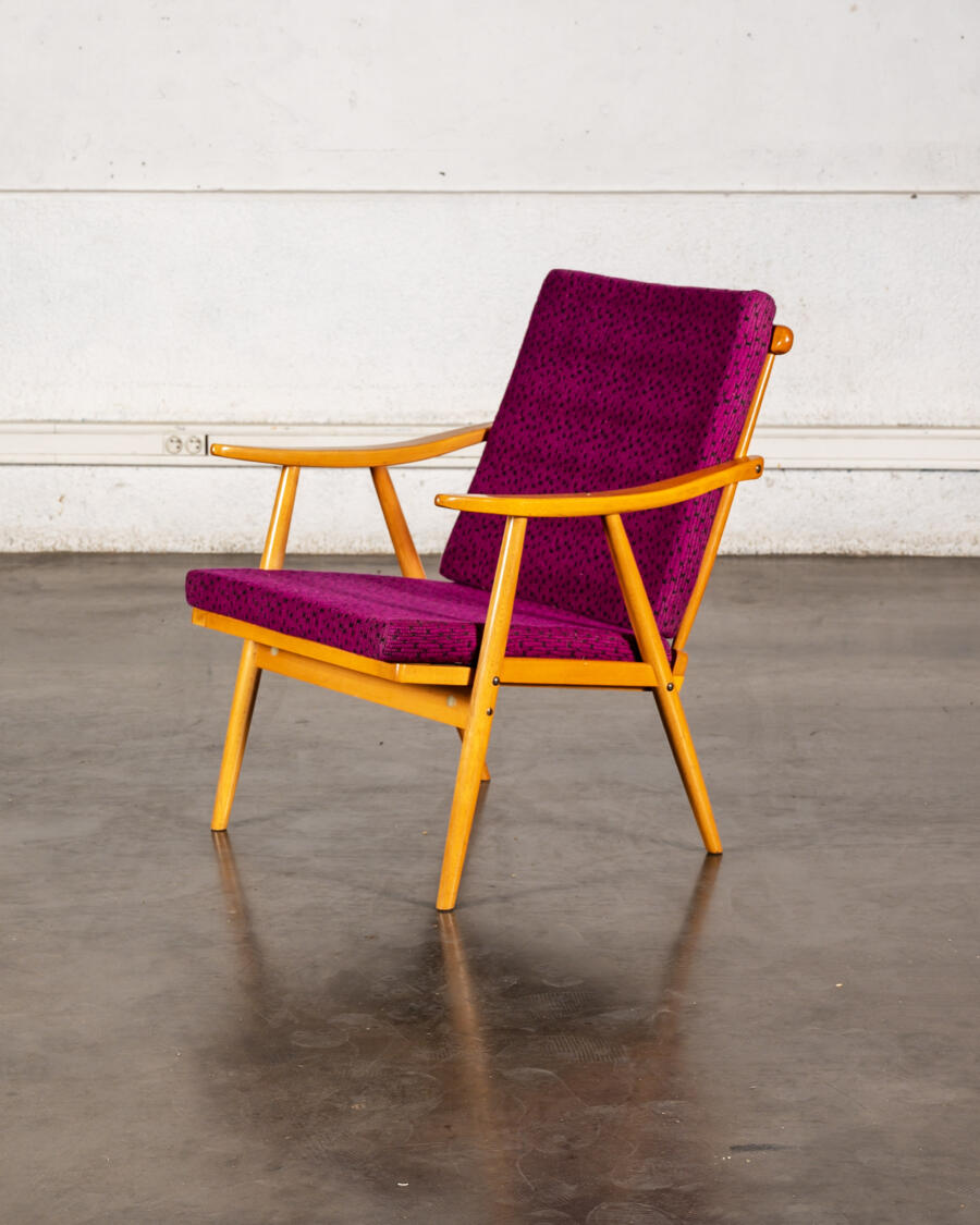 enfilade, meuble jiroutek, fauteuil boomerang, mobilier vintage, rotin vintage, console, meuble de campagne