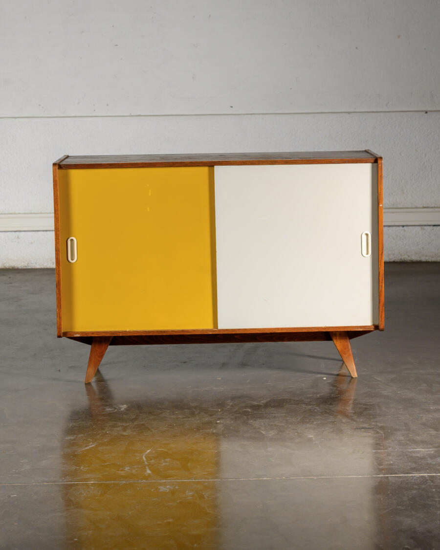 buffet jiroutek, vitrine vintage, meubles vinyles, table à rallonge vintage, chaise vintage, fauteuil boomerang, rotin vintage